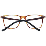 Hackett Brown Men Glasses Frame, acetate full-rim, rectangle style, size 52-17-145, includes branded case.