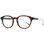 Ted Baker Brown Men Glasses Frame, round full-rim acetate, demo lenses, size 50-20-145, includes branded case
