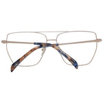 Maje Gold Women Glasses Frame with metal full-rim aviator design and demo lenses, includes branded case, perfect for stylish eyewear choice.