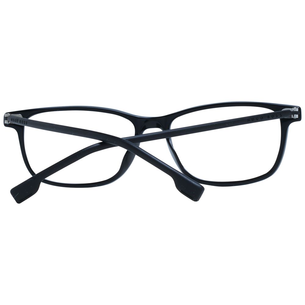 Hugo Boss Black Men Glasses Frame with full-rim acetate structure and demo lenses, size 54-16-145, includes branded case