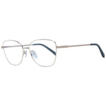 Maje Gold Women Glasses Frame in stainless steel, full-rim with square design. Includes demo lenses and branded case. Size 54-18-135.