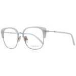 Sandro White Women Glasses Frame, stainless steel full-rim, browline style with demo lenses, includes branded case, size 51-16-140.