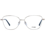 Maje Gold Women Glasses Frame full-rim stainless steel square design with demo lenses, size 54-14-135, includes branded case.