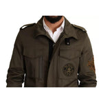 Dolce & Gabbana Green Cotton DG Love Blouson Coat Jacket JKT2956-50