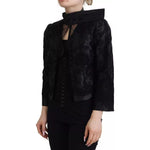 Dolce & Gabbana Black Lace Sheer Corset Organza Silk Jacket JKT 3000-42