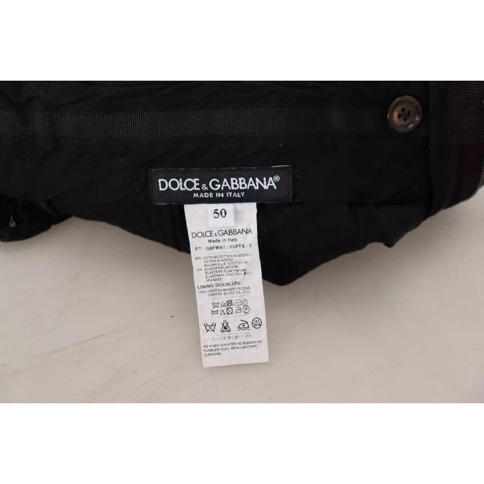Dolce & Gabbana Brown Skinny Men Cotton Stretch Pants PAN73370-50