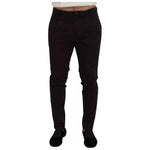 Dolce & Gabbana Brown Skinny Men Cotton Stretch Pants PAN73370-50