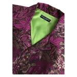 Dolce & Gabbana Fuchsia Pink Floral Jacquard Button Down Shirt TSH84203-41