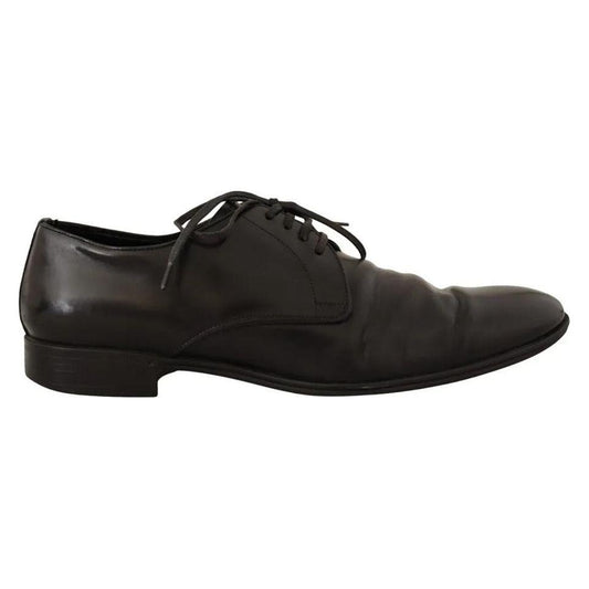Dolce & Gabbana Black Leather Derby Dress Formal Shoes MV4039-41.5