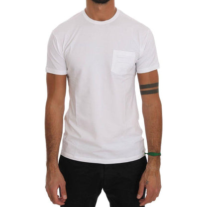 Daniele Alessandrini White Cotton Crewneck T-Shirt