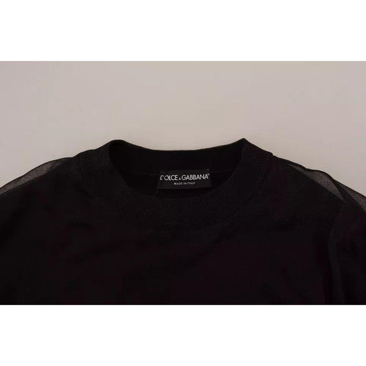 Dolce & Gabbana Black Polyester Logo Men Pullover Sweater TSH8096-48