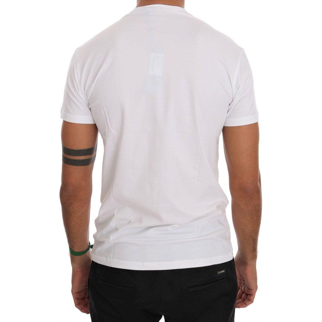 Daniele Alessandrini White Cotton Crewneck T-Shirt TSH1326-1