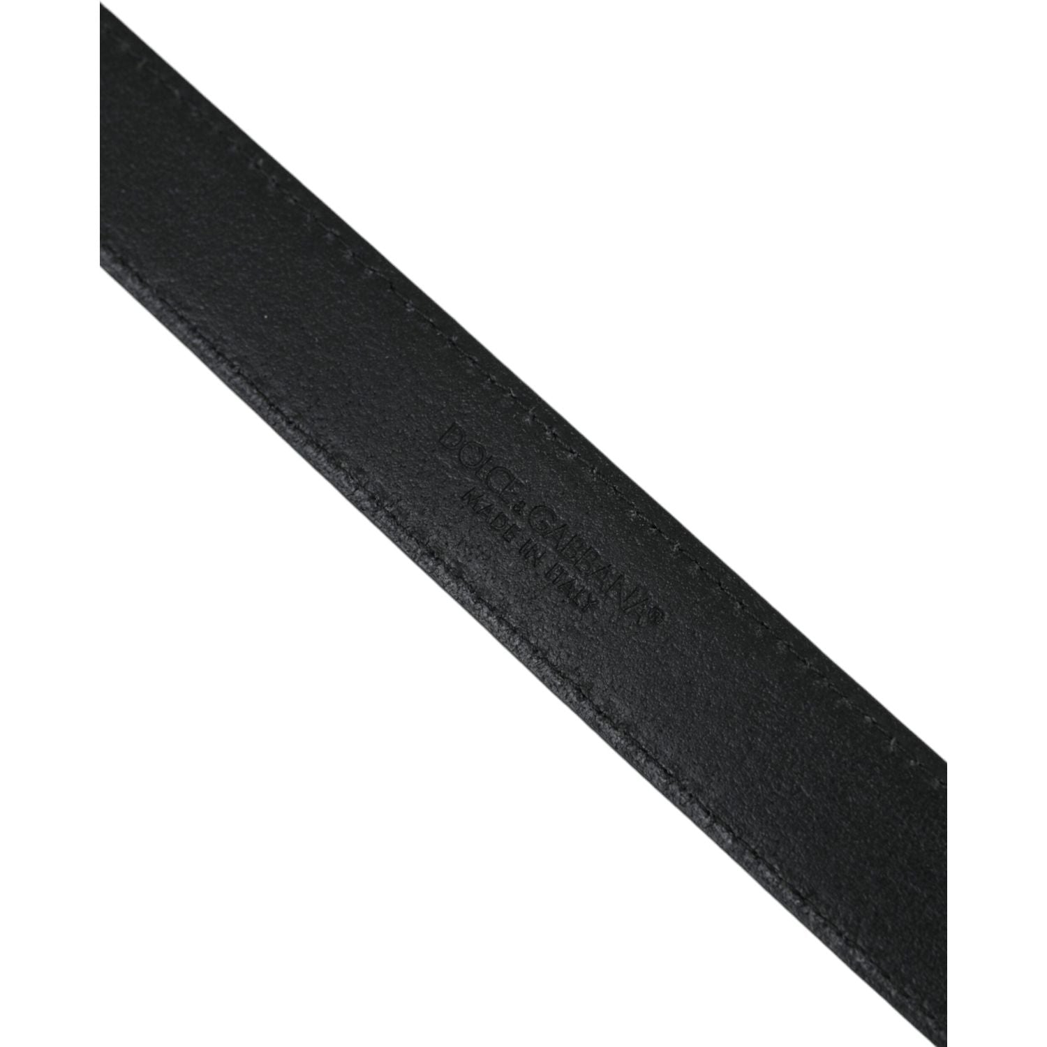 حزام دولتشي آند غابانا من الجلد المدبوغ باللون البيج مع مشبك فضي للرجال