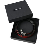 Dolce & Gabbana Red Leather Silver Metal Buckle Belt Men Dolce & Gabbana Dark Slate Gray