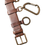 Dolce & Gabbana Brown Calf Leather Gold Metal Buckle Belt Men Dolce & Gabbana Dim Gray