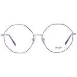 Maje Purple Women Glasses Frame in metal full-rim geometric style with demo plastic lenses, size 55-17-135, includes branded case.