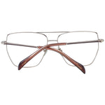 Maje Gold Women Glasses Frame in metal full-rim aviator style with demo lenses and branded case.