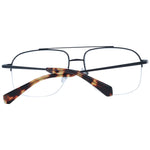 Sandro Black Men Glasses Frame, half-rim aviator style, metal black frame, demo lenses, includes branded case, size 57-16-145.