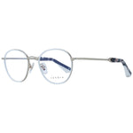 Sandro White Women Glasses Frame with full-rim stainless steel in white, oval style, demo lenses, size 48-19-135, includes branded case.