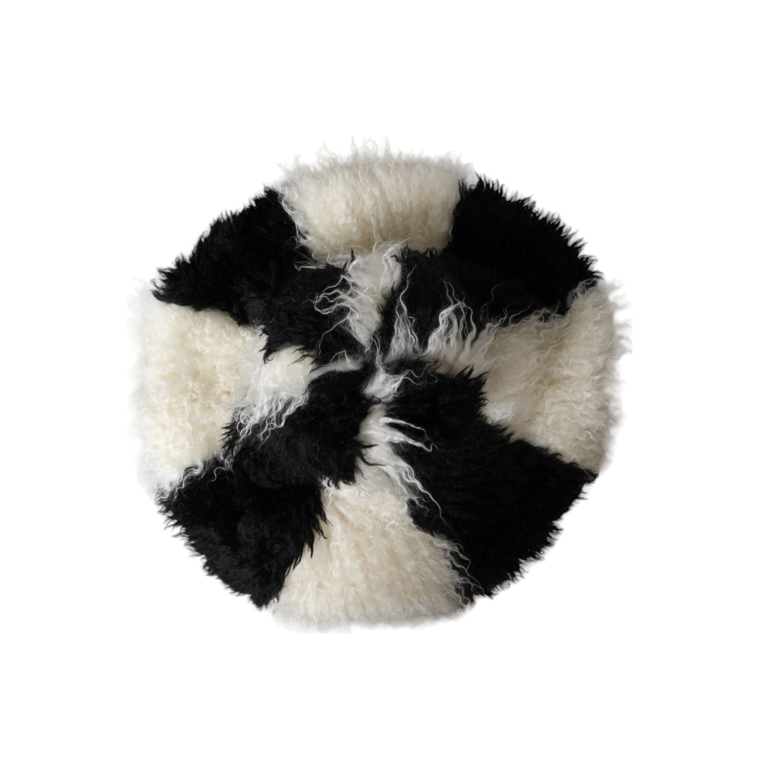 Dolce & Gabbana Black White Stripes Mohair Fur Bucket Hat