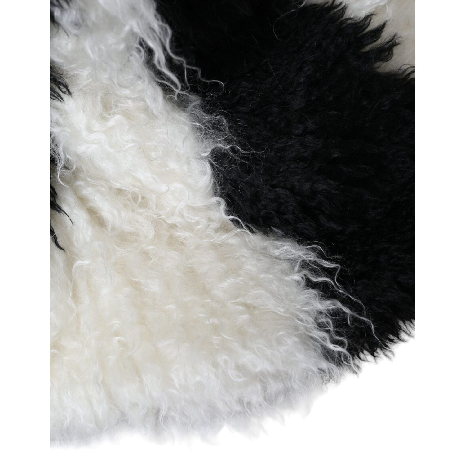Dolce & Gabbana Black White Stripes Mohair Fur Bucket Hat