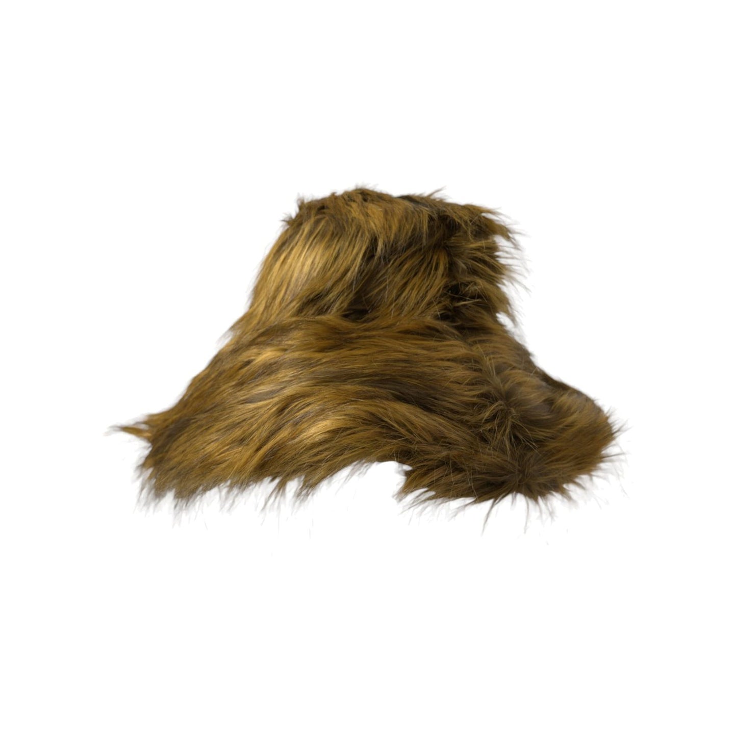 Dolce & Gabbana Brown Modacrylic Faux Fur Bucket Hat