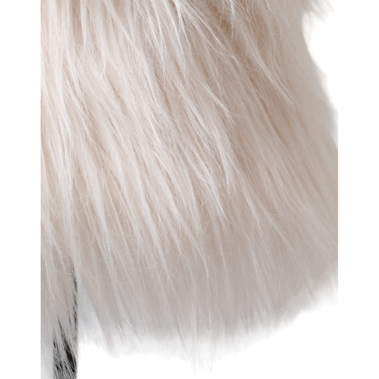 قبعة دلو نسائية من الفرو الأكريليكي باللون الأبيض من دولتشي آند غابانا