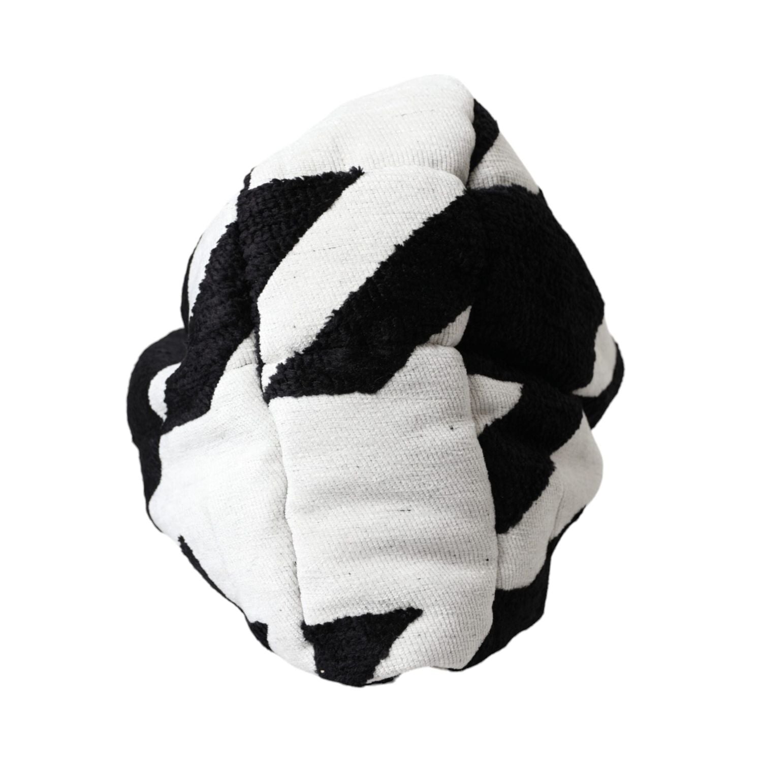 Dolce & Gabbana Black White Wool Whole Head Wrap Hat