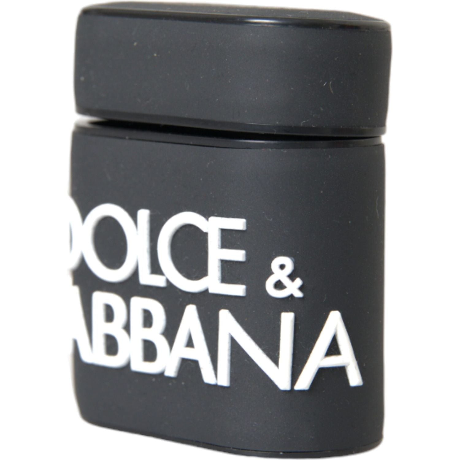 حافظة Airpods من السيليكون باللون الأسود والأبيض من Dolce &amp; Gabbana بشعار منقوش