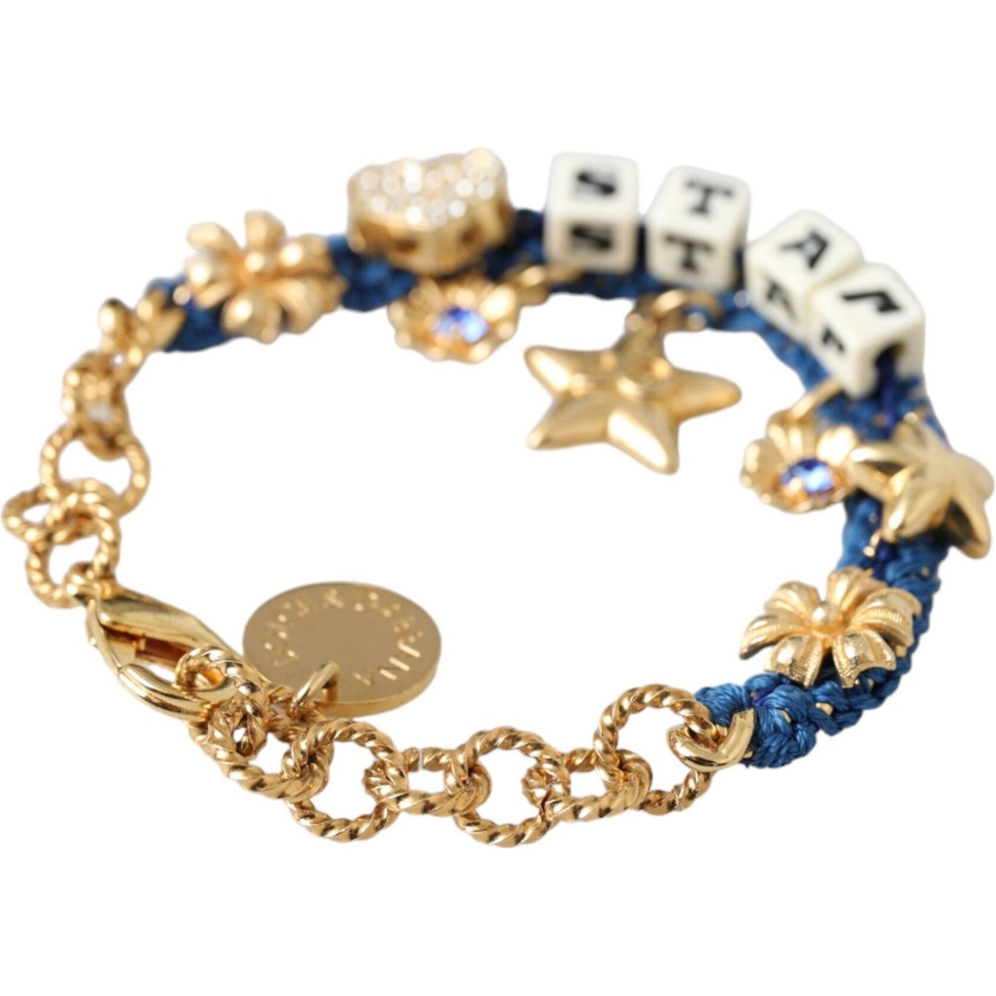 Dolce & Gabbana Gold Tone Brass Chain Star Fashion Bracelet Bracelet