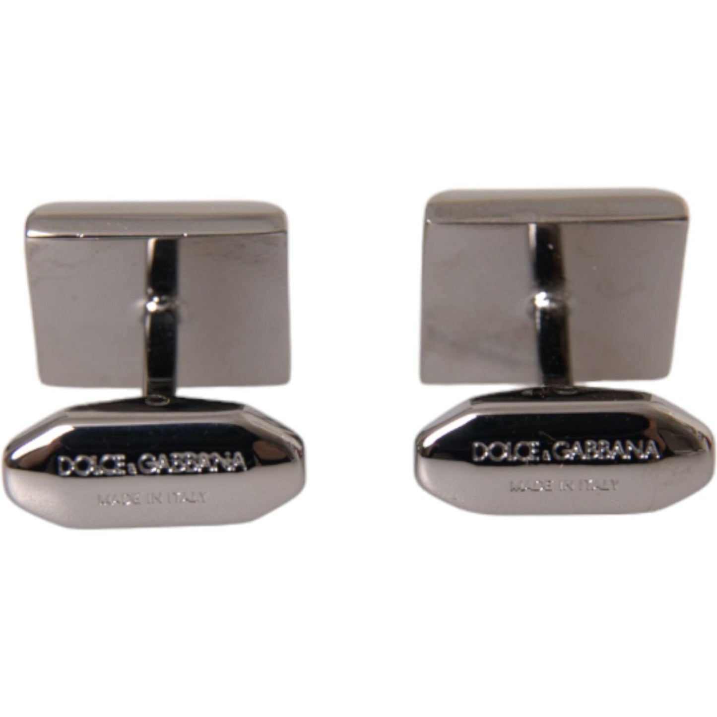 Dolce & Gabbana Silver Plated Brass Pin Crystal Cufflinks SMY10210