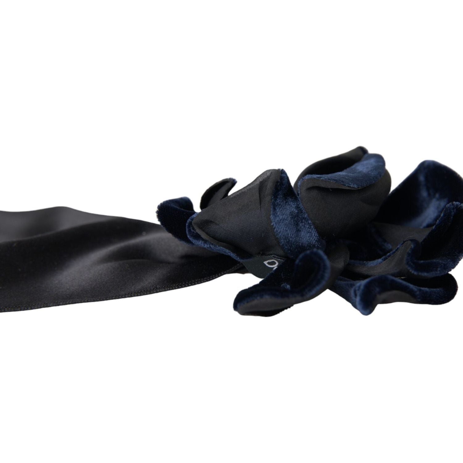 دبوس شعر من الحرير الأسود والذهبي من دولتشي آند غابانا