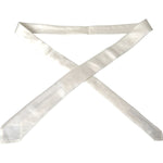 Dolce & Gabbana White Silk Blend Adjustable Tie Men Dolce & Gabbana Light Gray