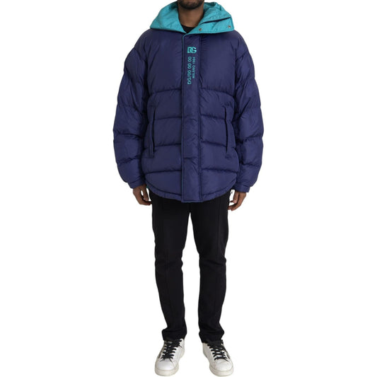 Dolce & Gabbana Navy Blue Quilted Windbreaker Puffer Jacket JKT3831-52