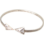 Nialaya Arrow Crystal 925 Silver Bangle Bracelet Women Bracelet