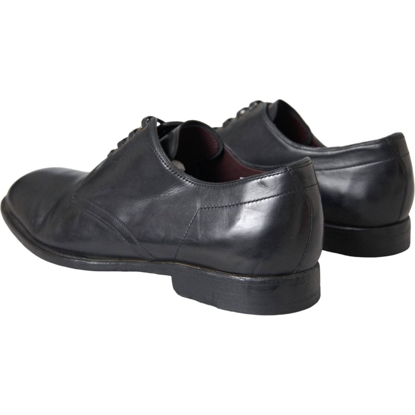 Dolce & Gabbana Black Leather Derby Formal Dress Men Shoes MV5760-43