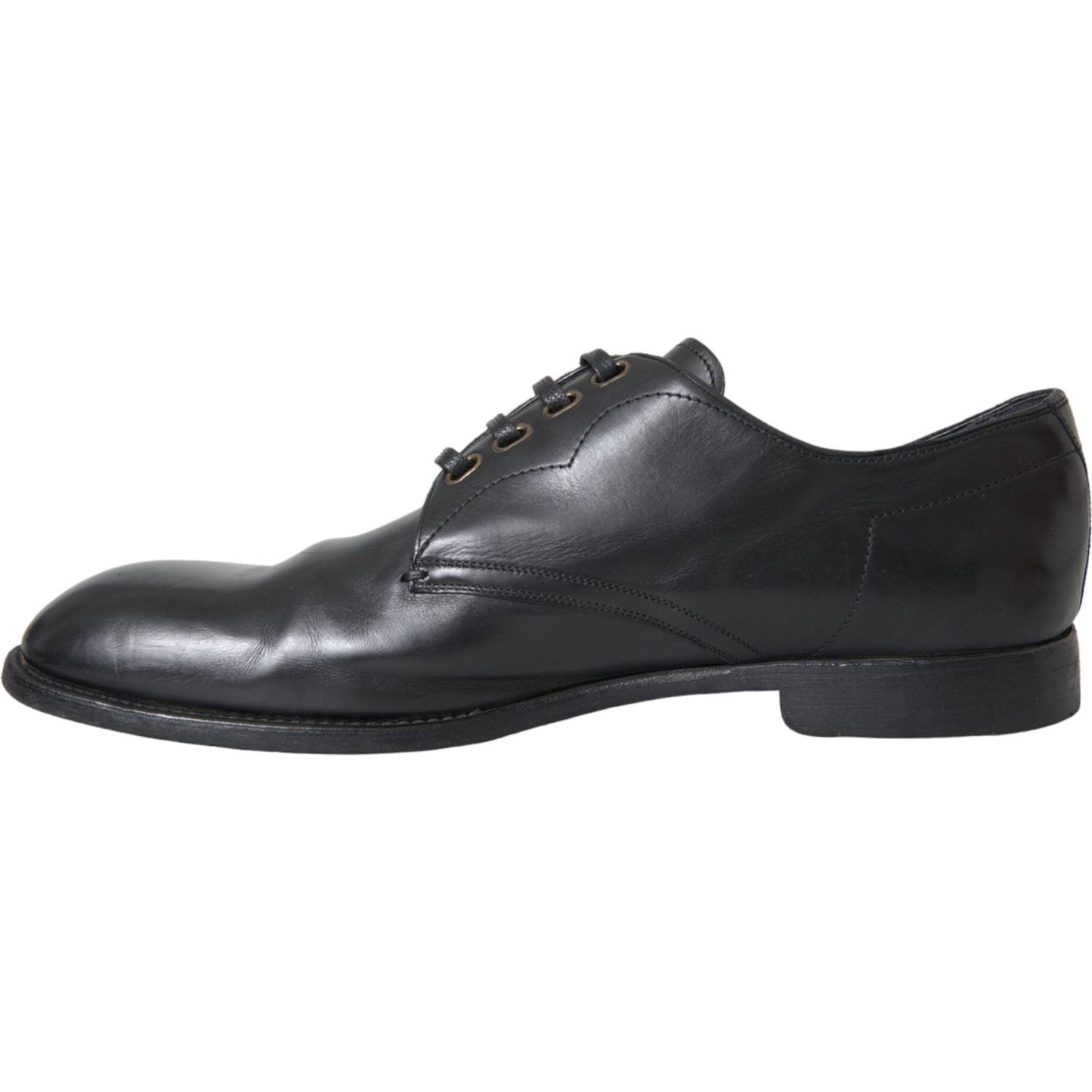 Dolce & Gabbana Black Leather Derby Formal Dress Men Shoes MV5760-43