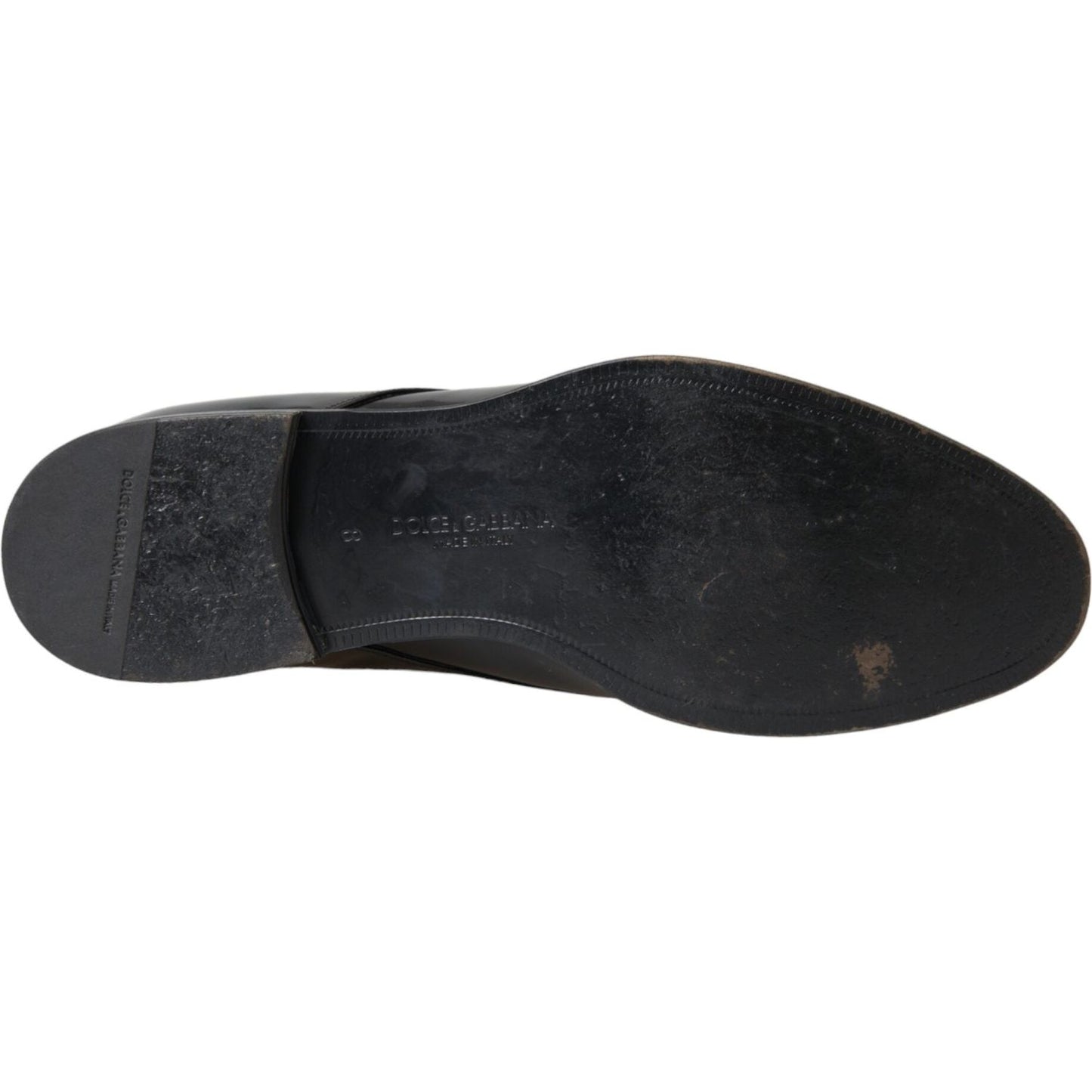 Dolce & Gabbana Black Patent Leather Derby Formal Dress Shoes MV5780-42