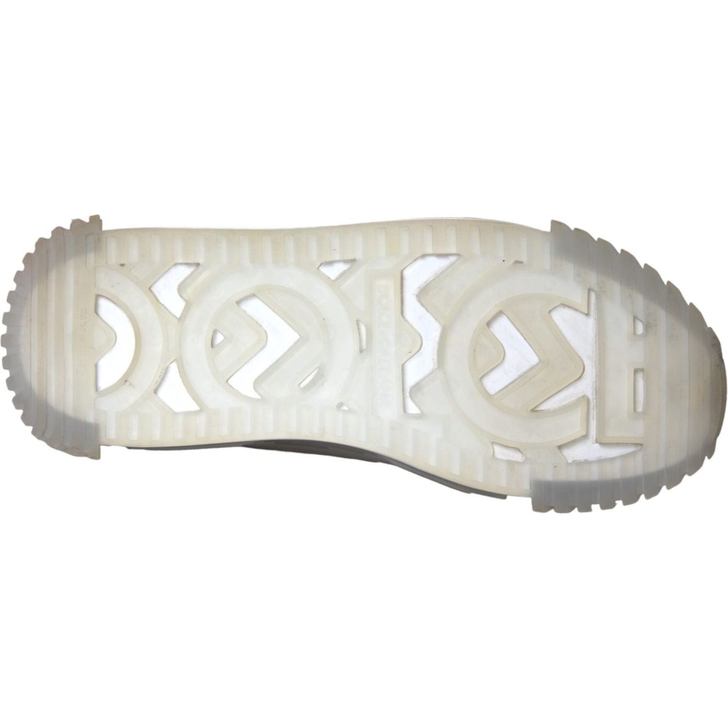 حذاء رياضي رجالي من دولتشي آند غابانا NS1 منخفض الرقبة باللون الفضي والأسود من النايلون