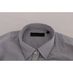 Frankie Morello White Blue Check Casual Cotton Regular Fit Shirt TSH1399-5