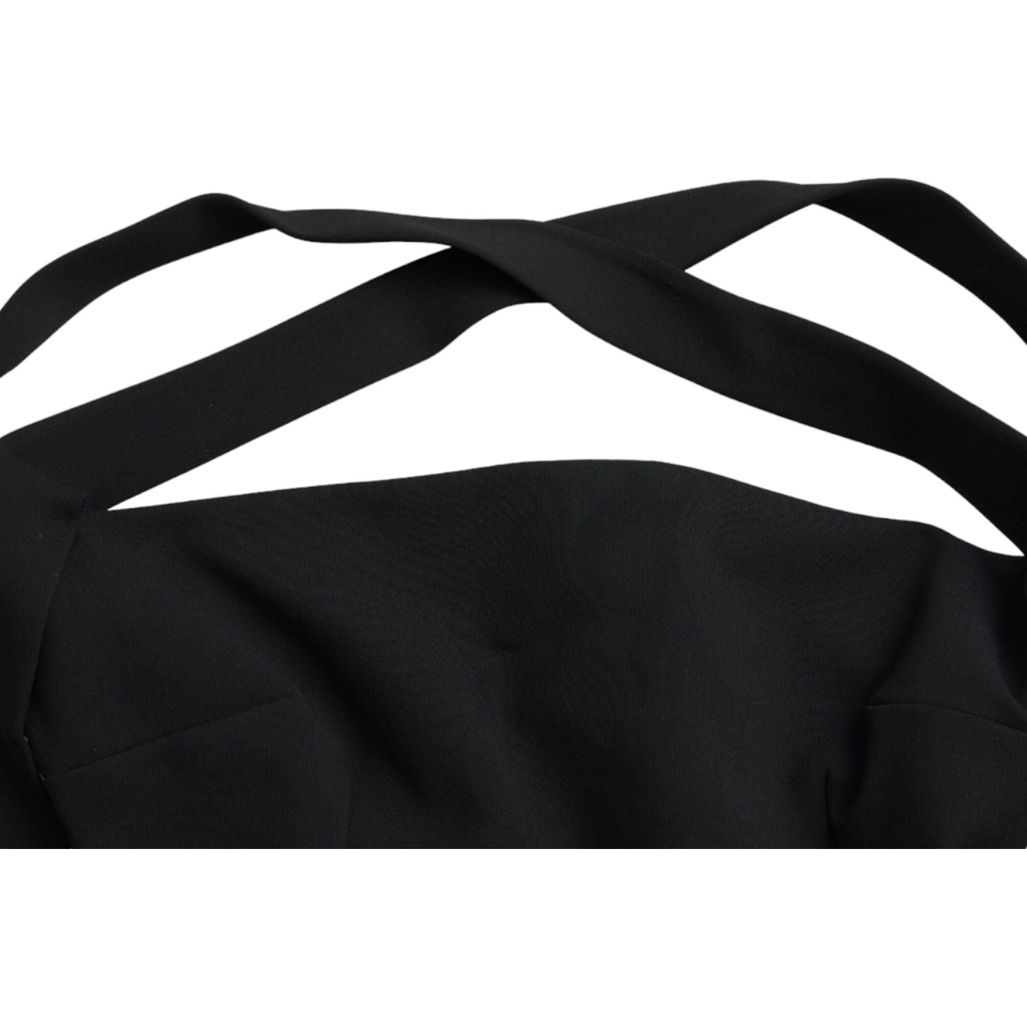 فستان دولتشي آند غابانا أسود بدون أكمام متوسط ​​الطول