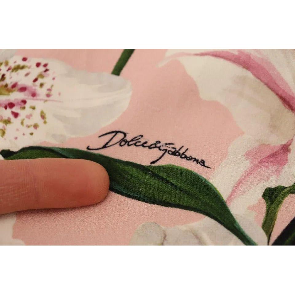 فستان دولتشي آند غابانا بينك ليلي فيسكوز بطول الركبة