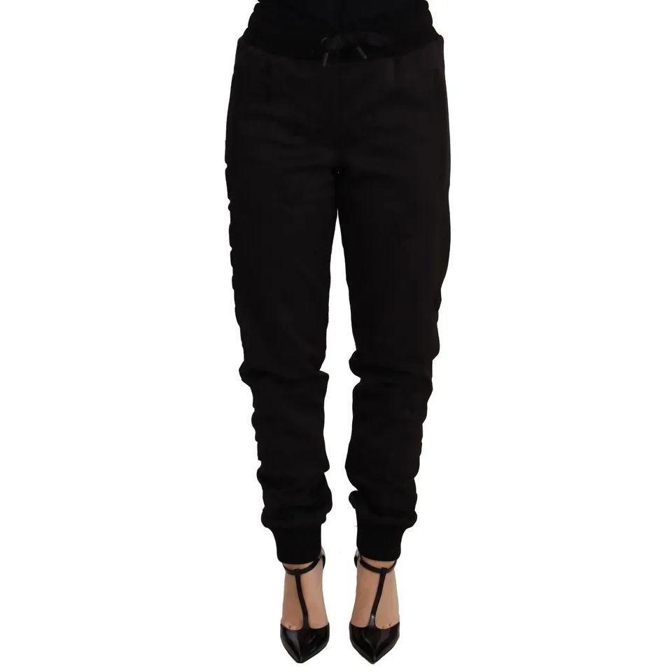 Dolce & Gabbana Black Jogger Women Polyester Pants