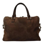 Dolce & Gabbana Brown Leather Shoulder Strap Travel Messenger Gym Men Bag VAS130389
