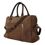Dolce & Gabbana Brown Leather Shoulder Strap Travel Messenger Gym Men Bag VAS130389