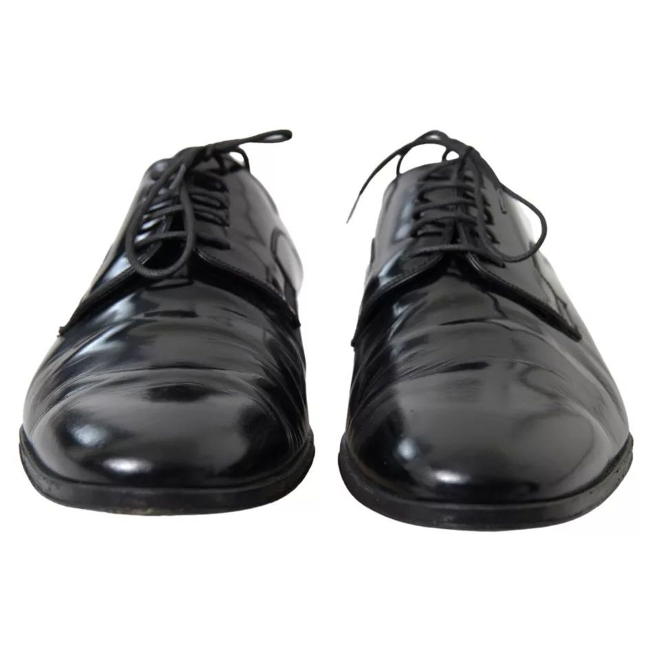 Dolce & Gabbana Black Polished Leather Formal Dress Shoes
