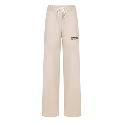 Comme Des Fuckdown Beige Cotton Women Palazzo Pants
