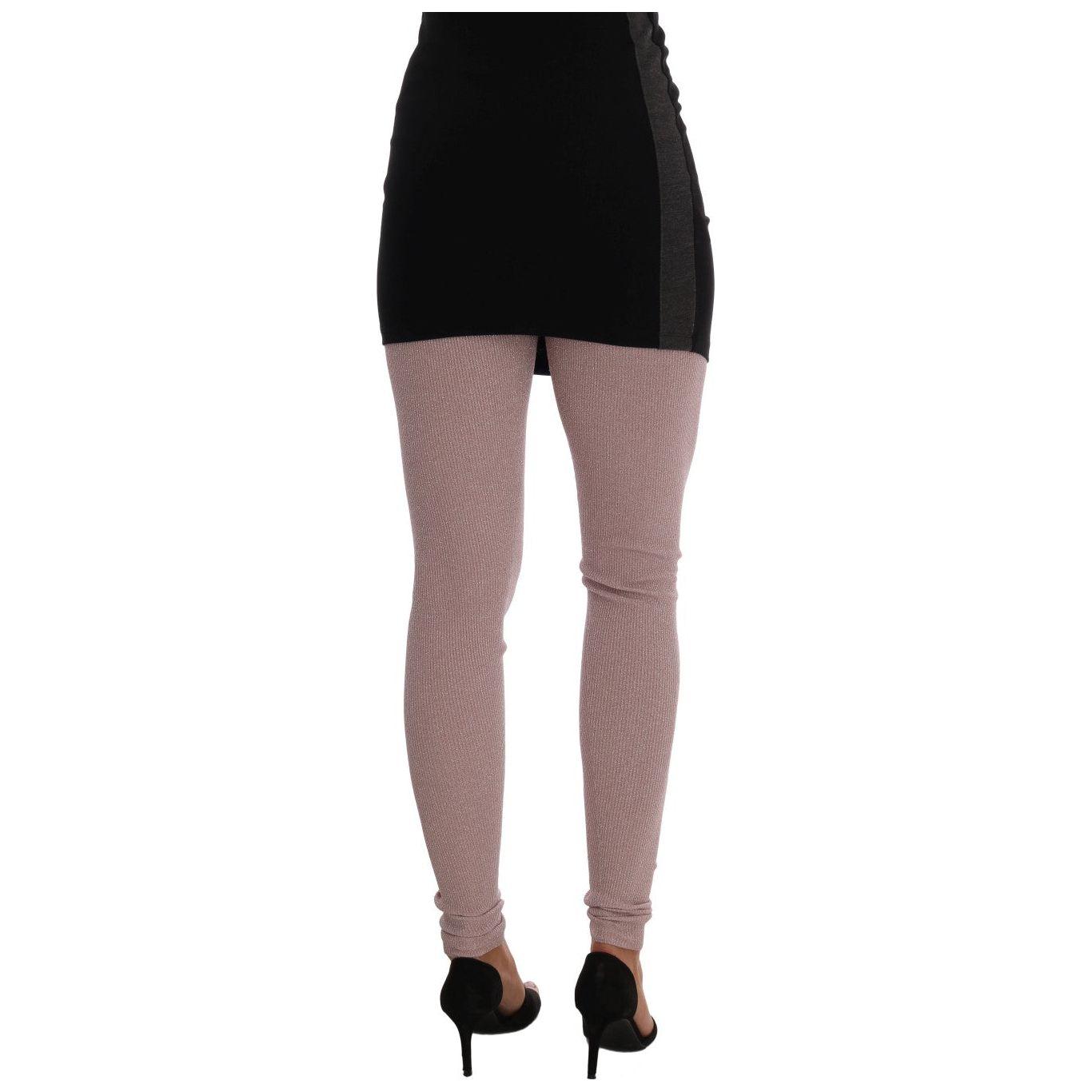 بنطلون دولتشي آند غابانا الأنيق باللون الوردي ذو الخصر المتوسط