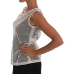 Dolce & Gabbana White Net Tank Transparent Top