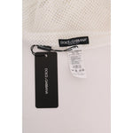 Dolce & Gabbana White Net Tank Transparent Top
